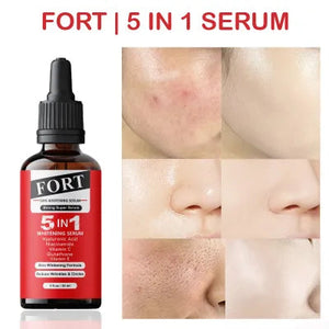 FORT 5IN1 Whitening Serum | Brighten Skin Tone, Removes Dead Skin Whitening Serum